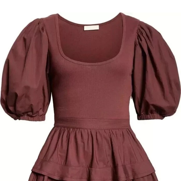 NWT Ulla Johnson Tilda Mini Dress in Bordeaux Size XS $390 - Picture 4 of 5